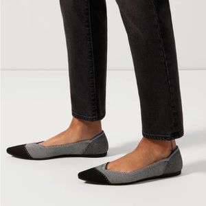 Women’s Rothy’s grey mist cap toe flats
